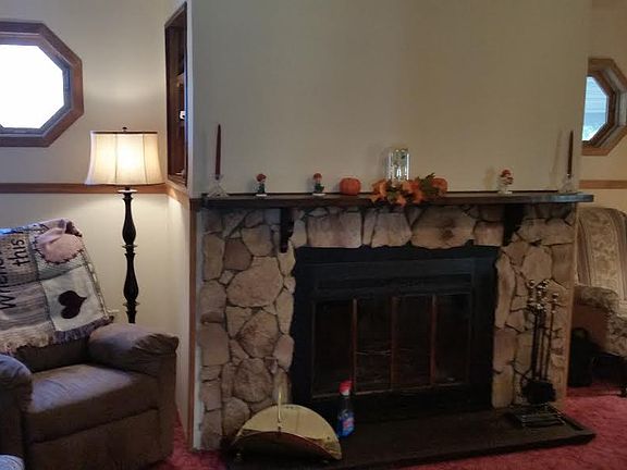 Family room with fireplace