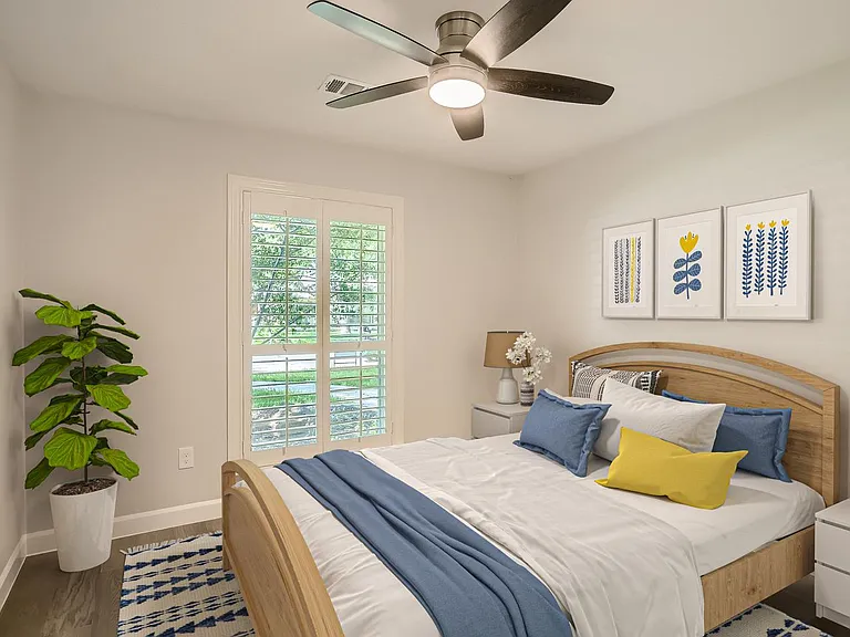 Bedroom 4. This image shows a virtually furnished space. Bedrooms come unfurnished.