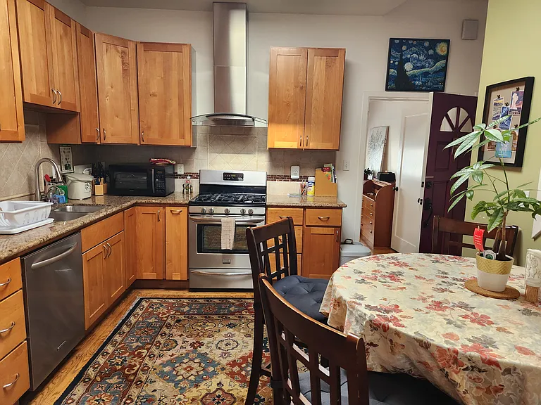 Recently renovated kitchen - stainless steel appliances, granite countertops, fully stocked with dishes, silverware, pots and pans