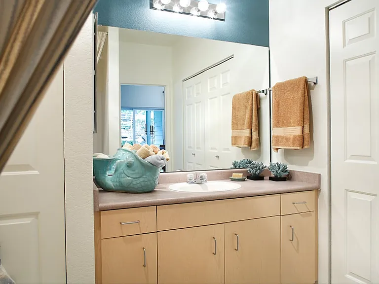 Classic Package I bath with laminate countertops and maple cabinetry