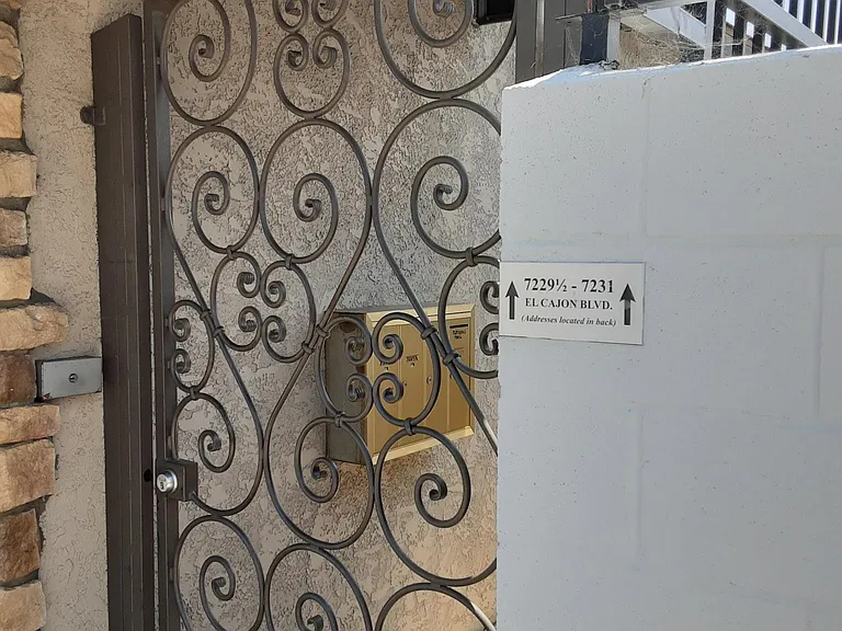 Security gate & mailboxes leading to unit (from El Cajon Blvd)
