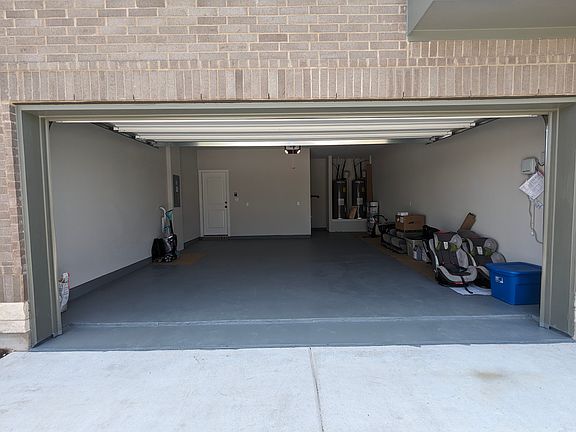 2 car garage with storage space.