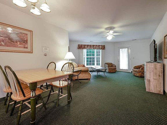 Looking into living room