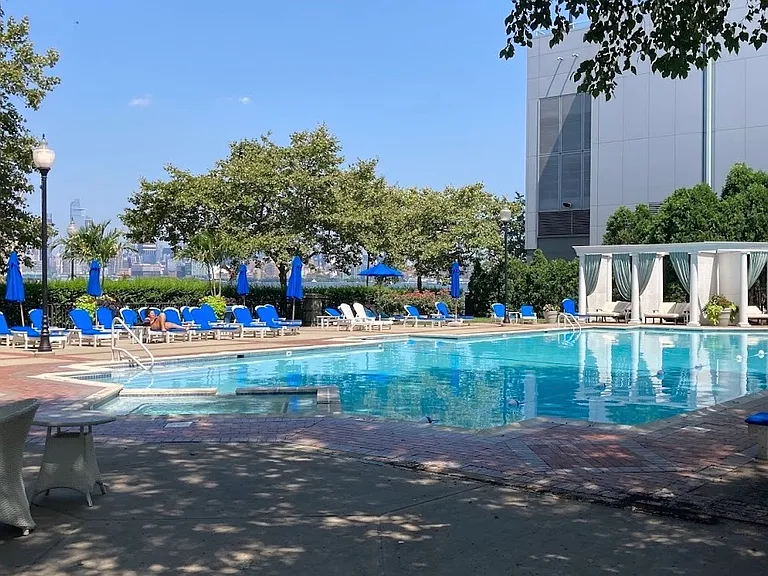 Olympic-sized Swimming Pool with gazebos