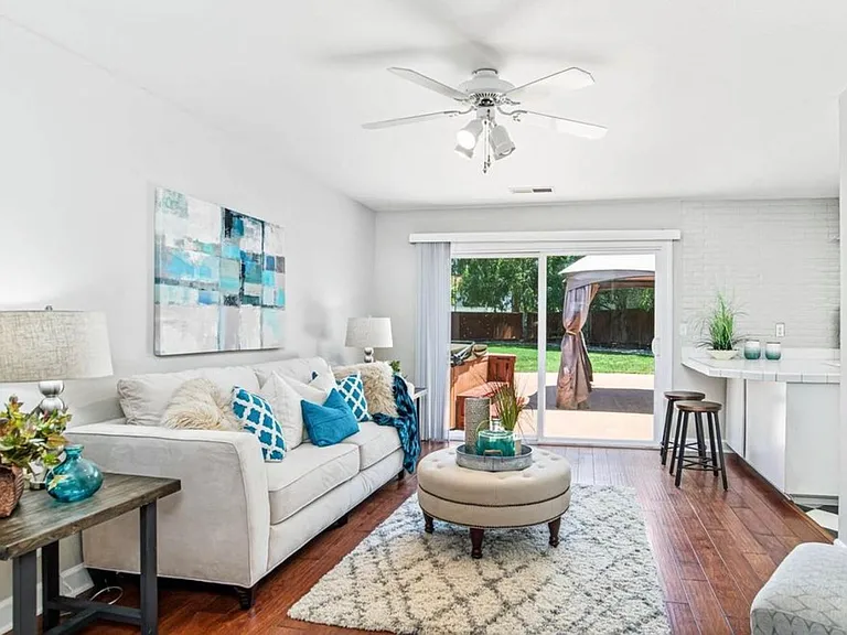 Family room open to kitchen
