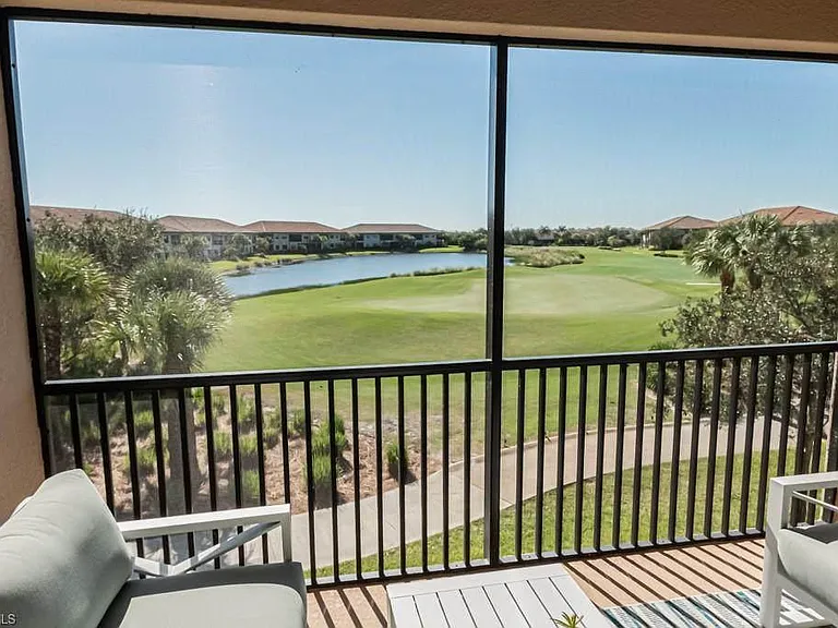 View of 15th fairway and water from lanai.