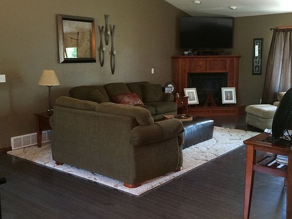 living room with fireplace