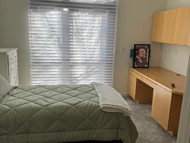 2nd bedroom with built-in desk.