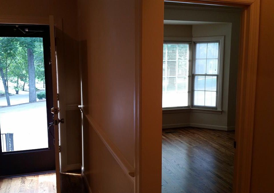 Front door/First bedroom