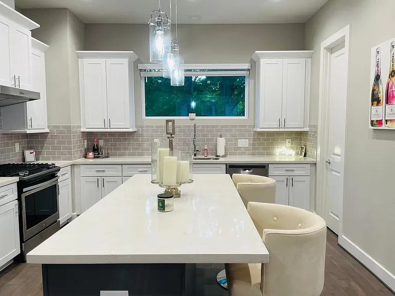 Tons of counter space and natural light