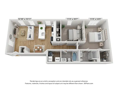 Floor plan Stansbury Flat - R