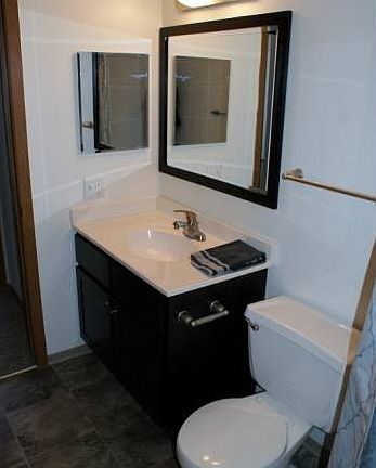 New vanities and fixtures
