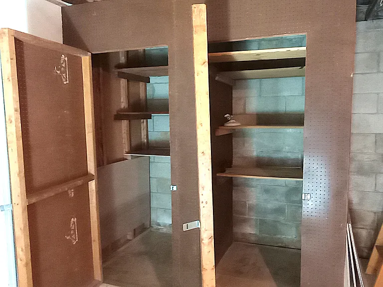 Lockable storages in the basement