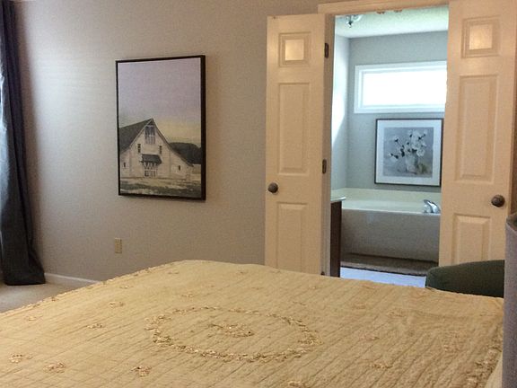 Hugh master bed and bath