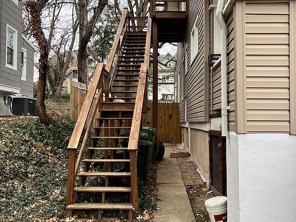 Stairs up to apartment