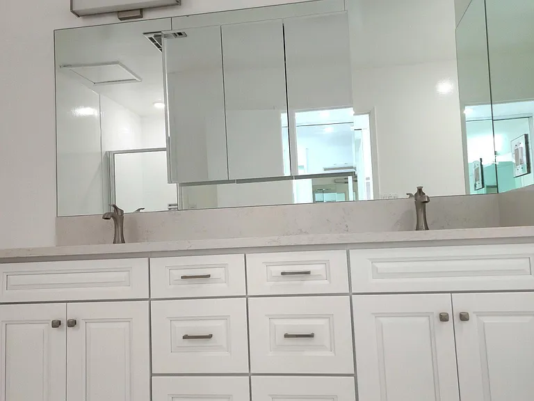 Master Bathroom with New Double Sink