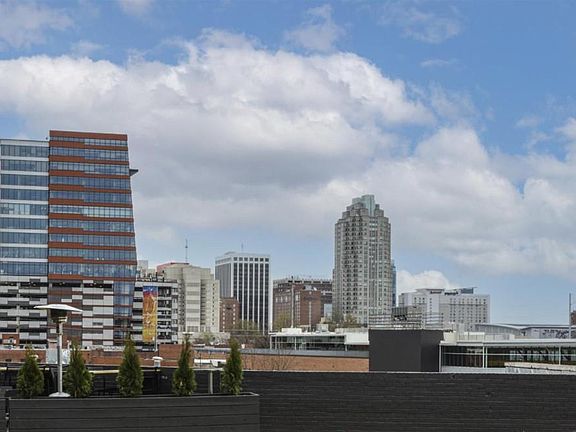 As you approach the front steps, this is your view of downtown Raleigh. Easily the best view in the city!
