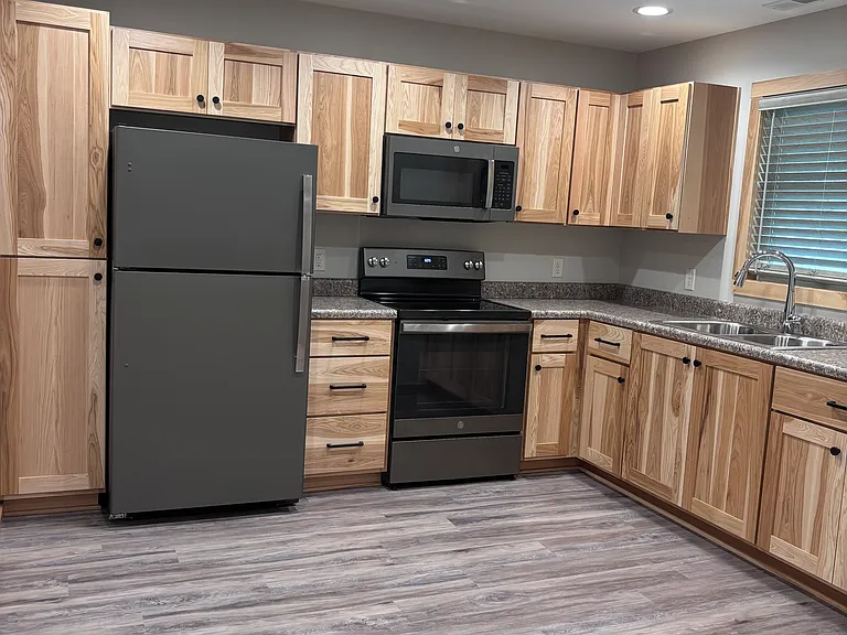 New Black stainless appliances