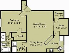 Stonebrook - Saddlebrook - 1 Beds - 1 Baths - 795 Sq. ft.