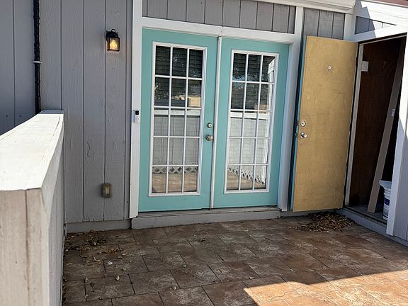 back patio and storage shed