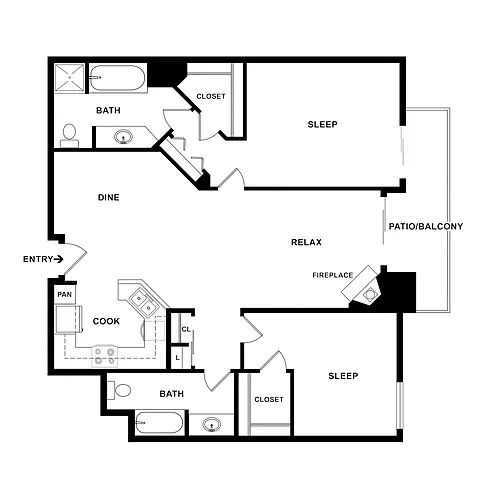Floor plan 2x2LE