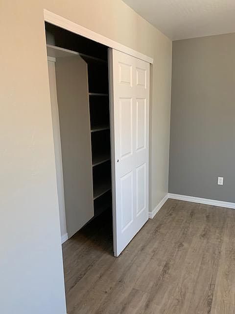 Nice size bedroom closet with built in dresser/storage