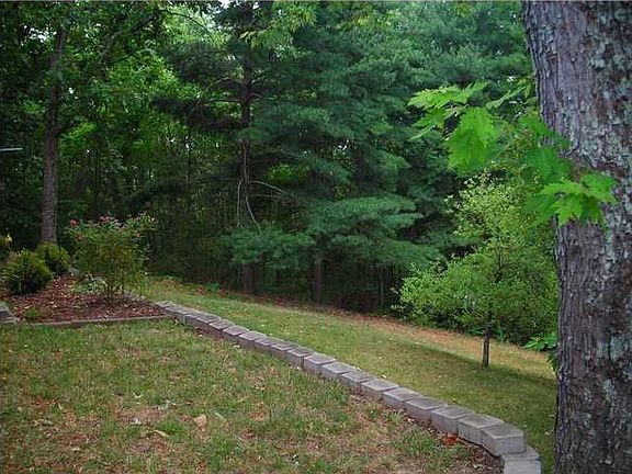 The backyard is terraced.