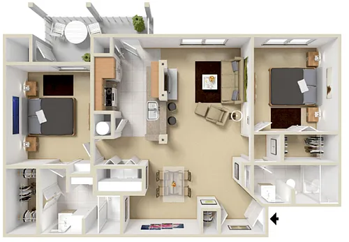 Floor plan B3 - Yosemite