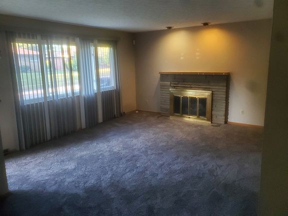 Living room fireplace