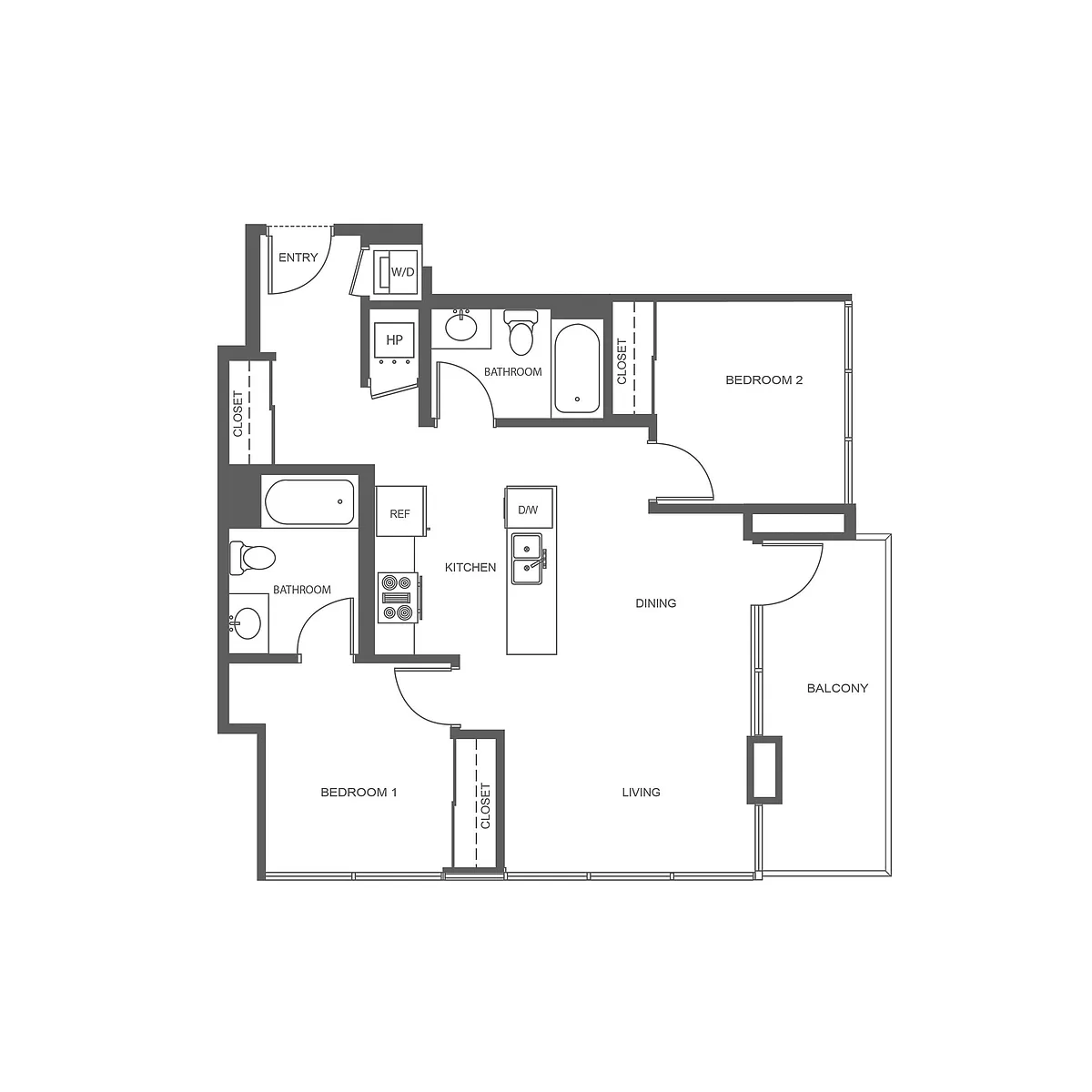 Floor plan PINNACLE ON THE PARK 2A