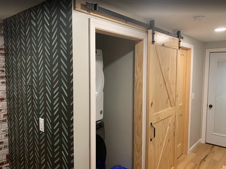 Laundry + hallway to backyard/patio