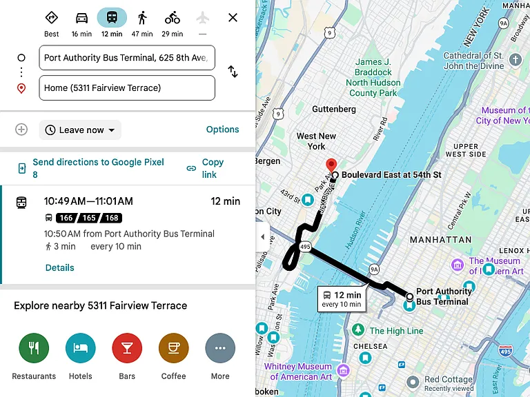 Incredibly short commute using public transportation