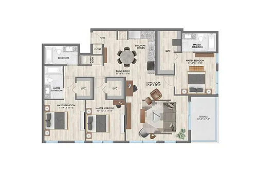 Floor plan 3B2B