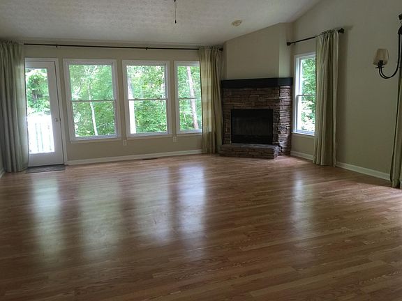 Living room with fireplace