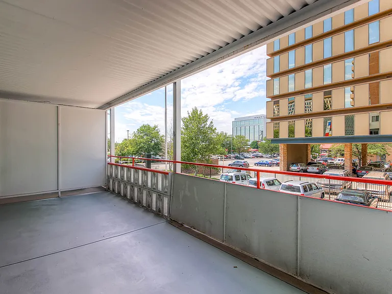 An Outside Hallway at Mondrian Colorado Apartments