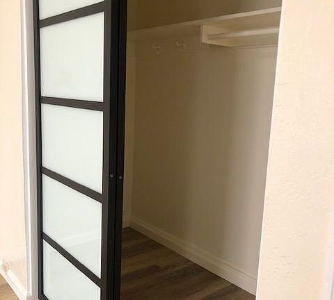 Walk-in closet.