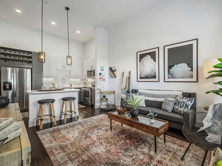 Steinway Model Living and Kitchen
