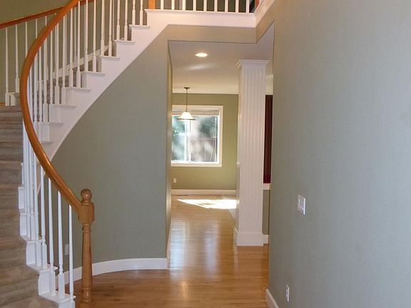 Staircase and hallway to Family Room