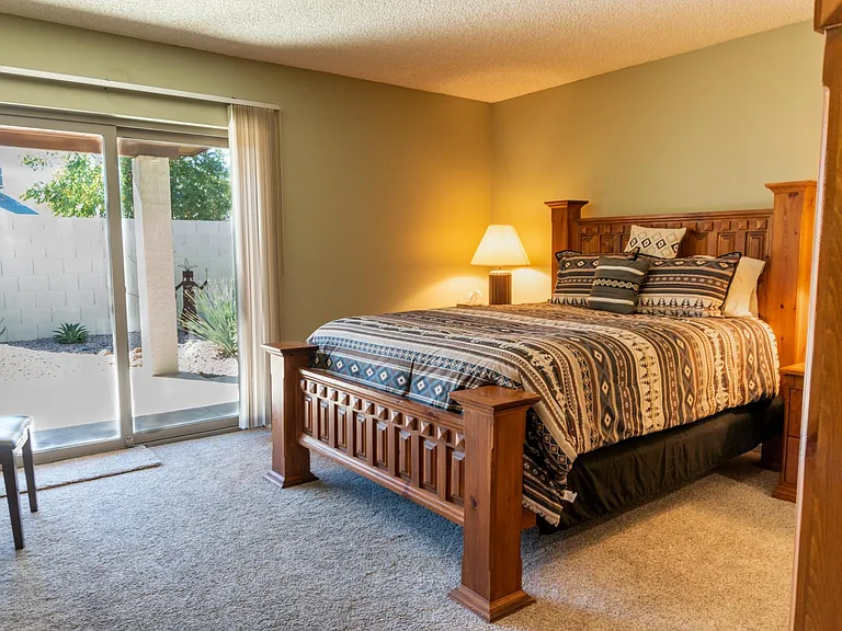 Master bedroom, door to patio