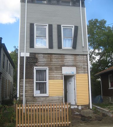 Siding restore underway