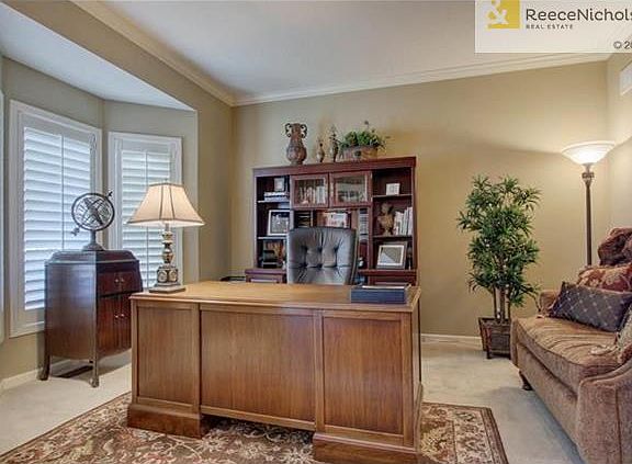 First floor office w/ plantation shutters