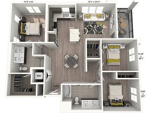Floor plan C1S-Signature-1323sf