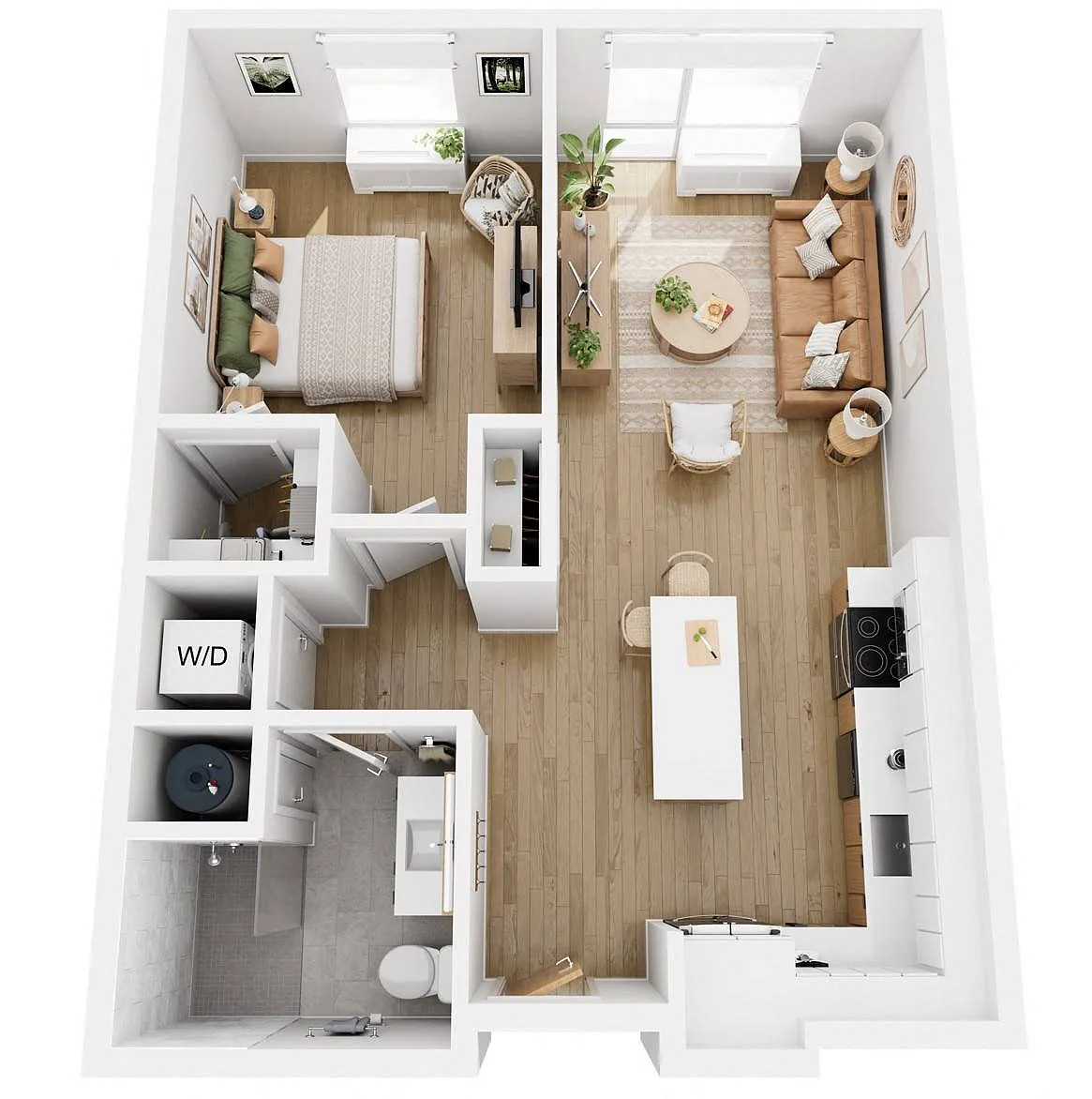 Floor plan One Bedroom M