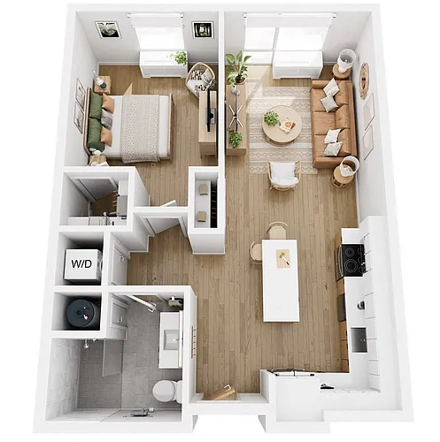 Floor plan One Bedroom M
