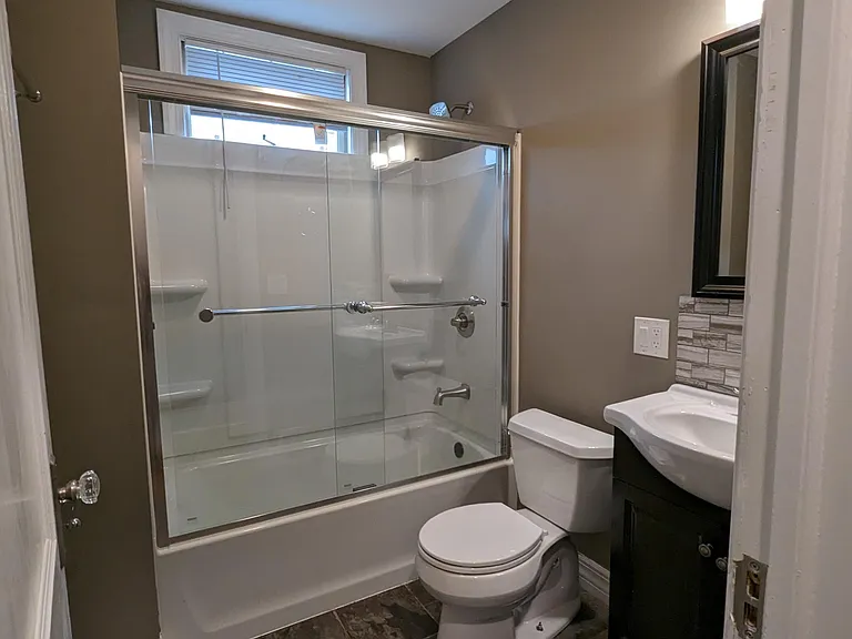 Bathroom tub w window for extra natural light
