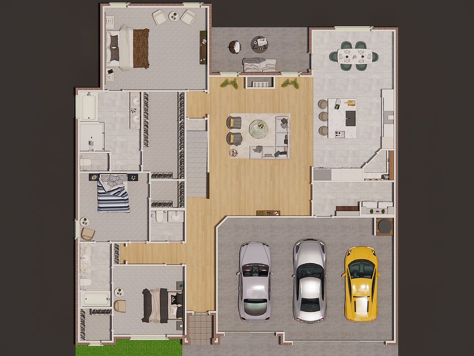 First Floor 3D Rendering