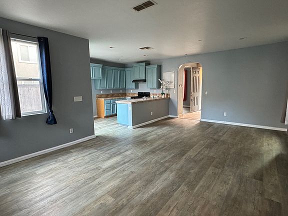 open kitchen and living room