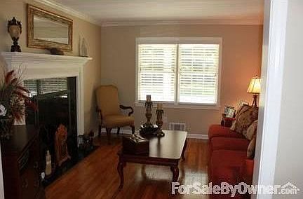 Living room with fireplace