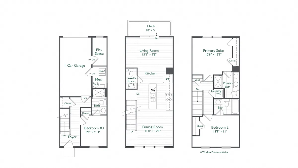 Floor plan 3 Bed/3.5 Bath-Addison II