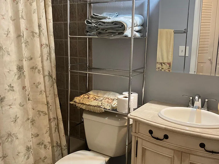 Bath with shower and tub